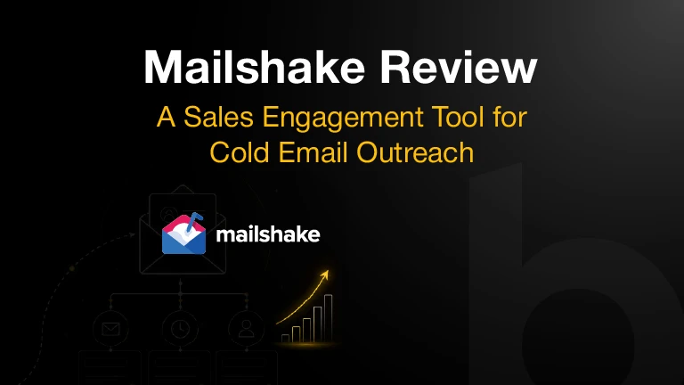 Mailshake cold email review cover with outreach workflow and sales engagement visuals.